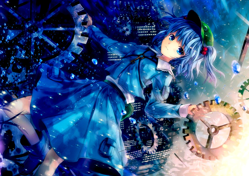 blue_eyes blue_hair kawashiro_nitori tagme touhou