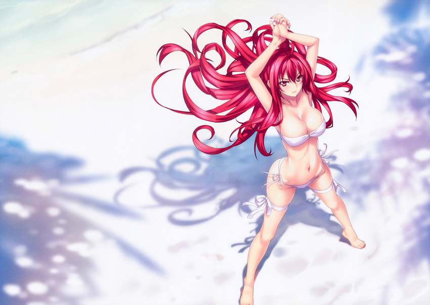 beach bikini corticarte_apa_lagranges kannatsuki_noboru long_hair red_hair scan shinkyoku_soukai_polyphonica swimsuit