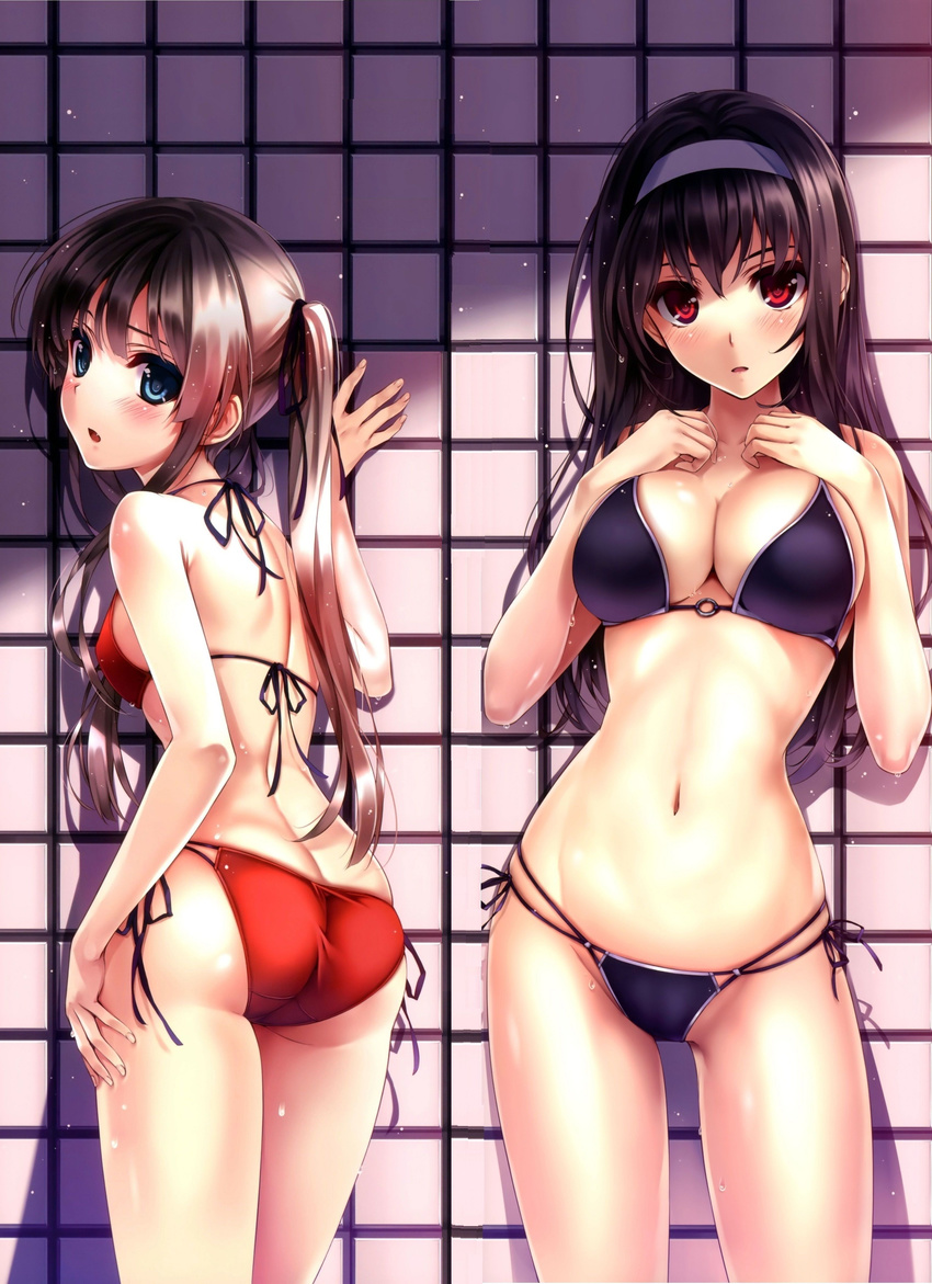 ass bikini cleavage kasumigaoka_utaha misaki_kurehito saenai_heroine_no_sodatekata sawamura_eriri_spencer swimsuits