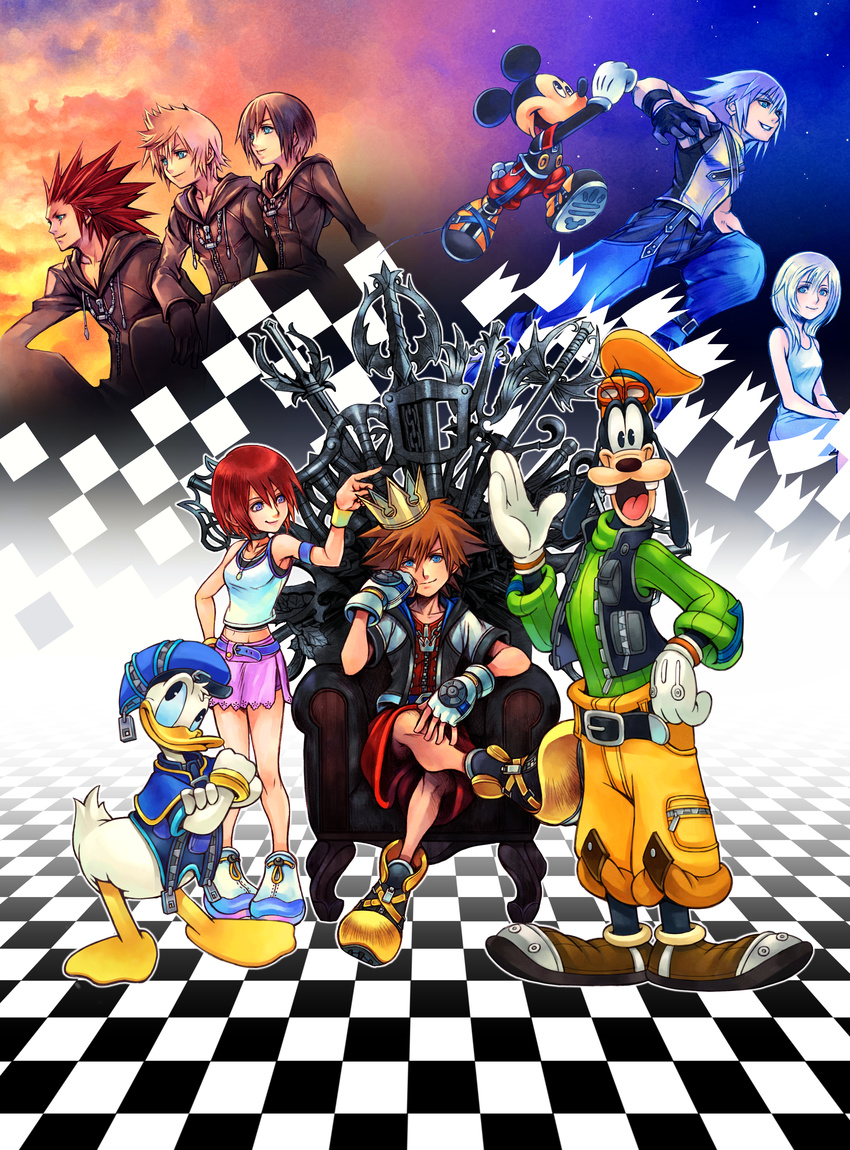 axel goofy kairi kingdom_hearts mickey riku_(kingdom_hearts) roxas sora_(kingdom_hearts) tagme