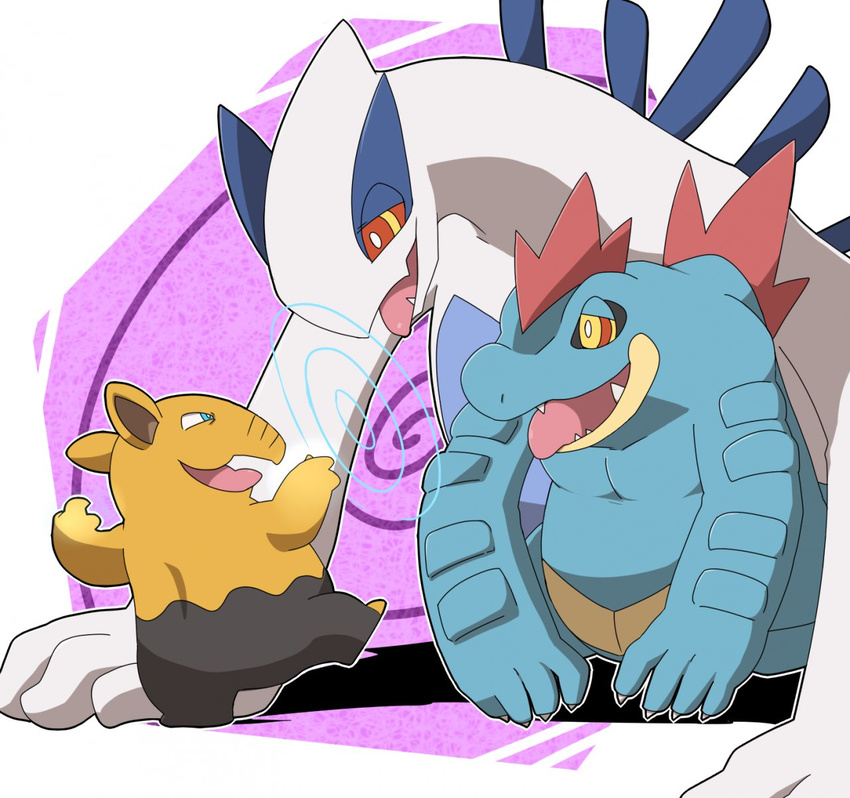 &gt;:d 3_fingers 4_fingers alligator ambiguous_gender anthro bald barefoot big big_hands blue_eyes blue_skin chubby claws drowzee feral feraligatr fur grey_fur happy hi_res hypnosis kneeling legendary_pok&#233;mon legendary_pokemon lizard looking_down looking_up lugia marshtompkd mind_control nintendo nude orange_eyes pink_background plain_background pok&#233;mon pok&eacute;mon purple_background raised_arm raised_leg reptile scalie shadow sharp_teeth shiny size_difference skin smile squint standing teeth tongue tongue_out video_games white_background white_eyes white_skin wings yellow_eyes yellow_fur yellow_skin zsisron