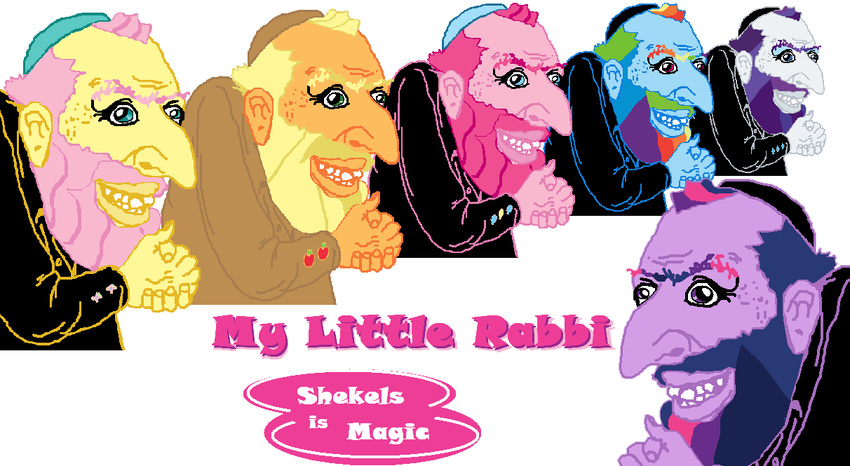 beard big_nose caricature facial_hair friendship_is_magic jew kippah male meme my_little_pony parody rabbi unknown_artist what