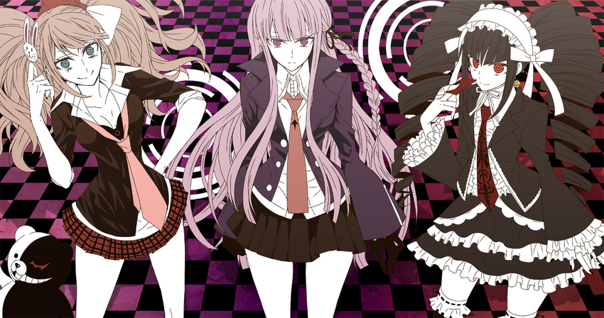 celestia_rudenberk dangan-ronpa enoshima_junko kirigiri_kyouko mikaviva monokuma