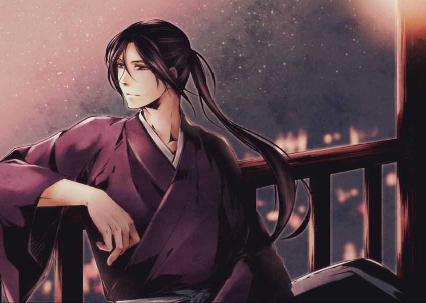 aoi_(artist) hakuouki_shinsengumi_kitan hijikata_toshizou japanese_clothes male ponytail