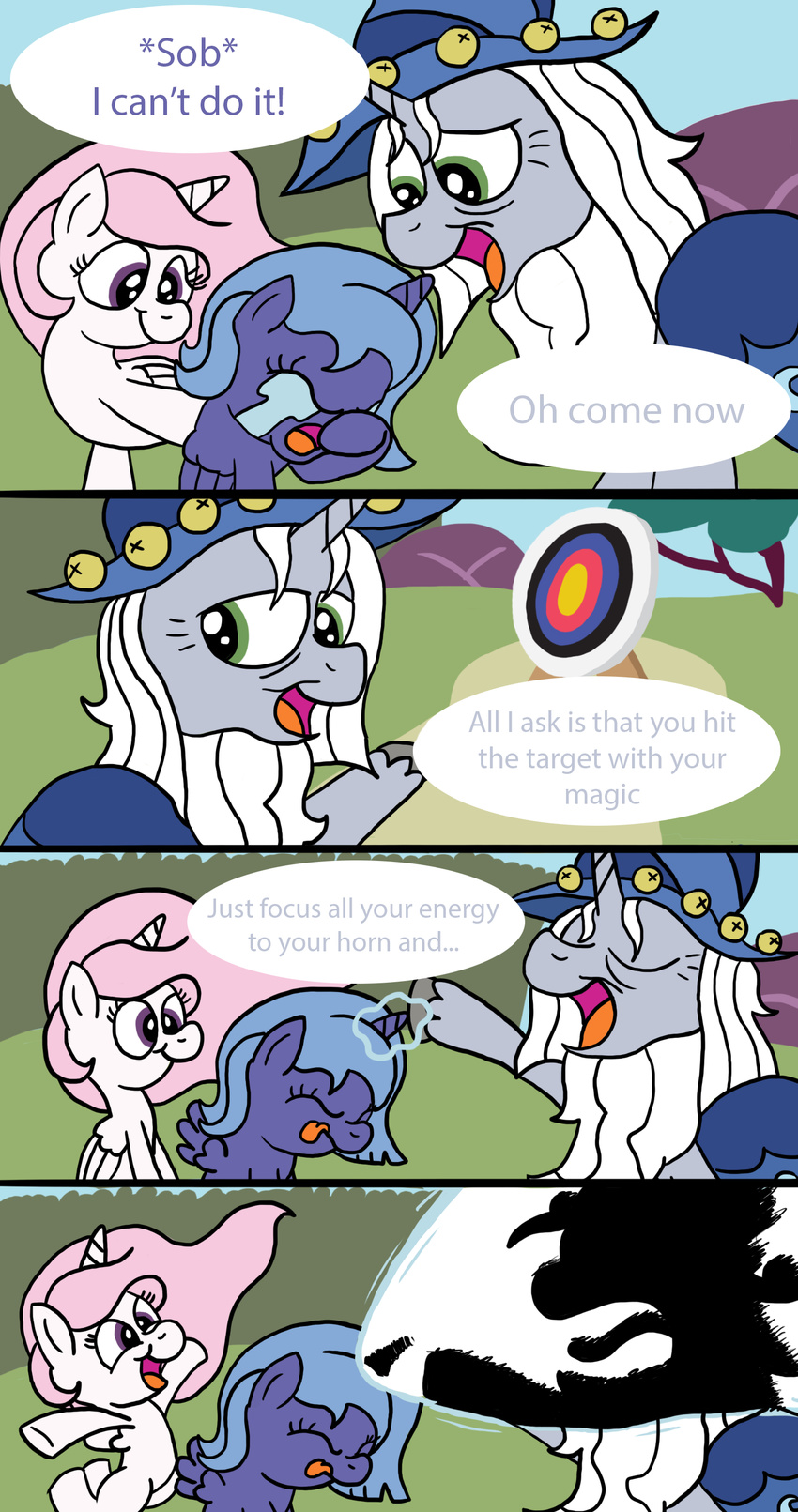 crying dialog english_text equestria_girls equine facial_hair female feral friendship_is_magic fur hair hat horn horse long_hair male mammal my_little_pony open_mouth pony princess princess_celestia_(mlp) princess_luna_(mlp) purple_eyes royalty smile starswirl_the_bearded_(mlp) t-3000 target tears text unicorn white_fur winged_unicorn wings