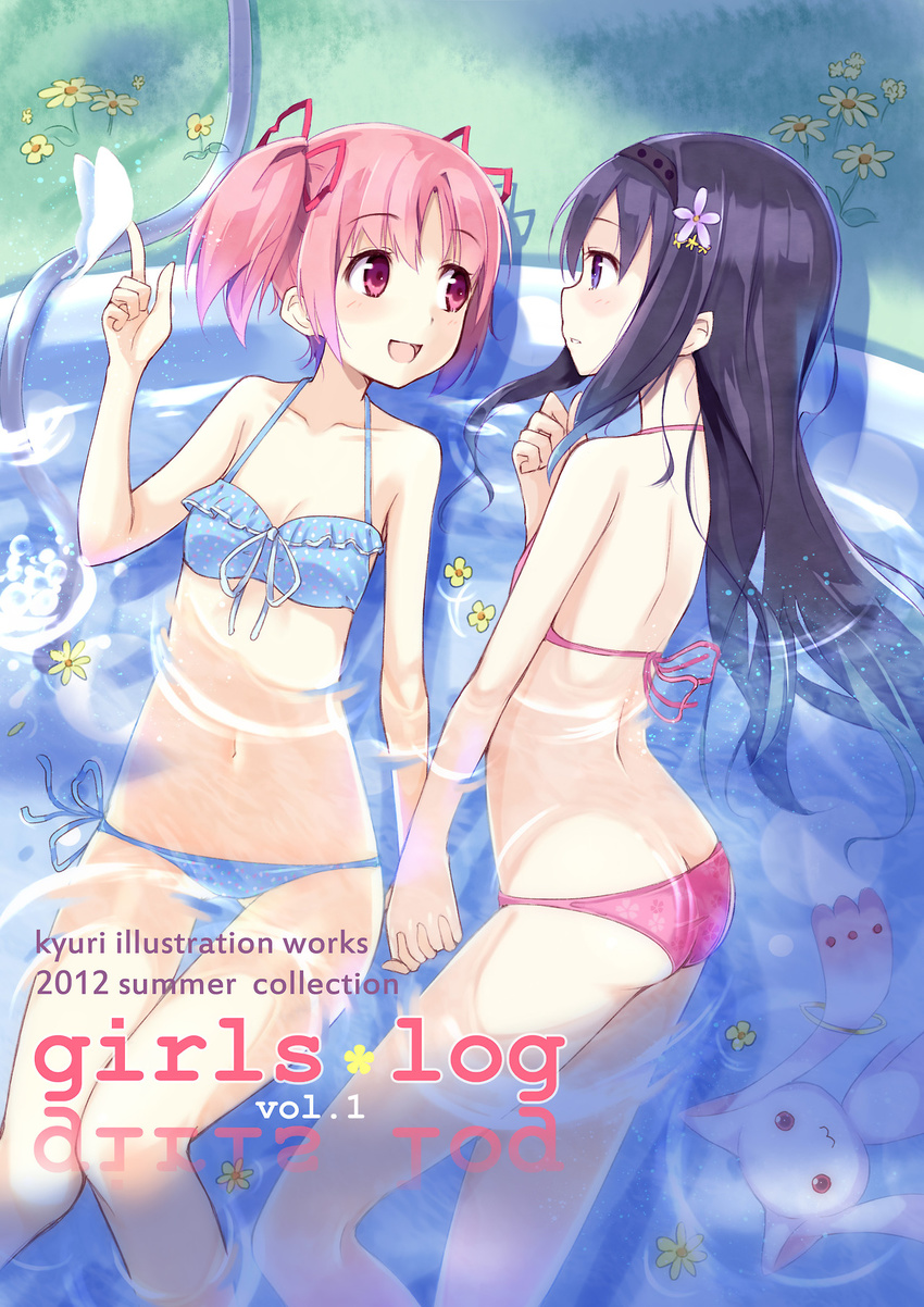 akemi_homura bikini kaname_madoka mahou_shoujo_madoka_magica swimsuits tagme yuri