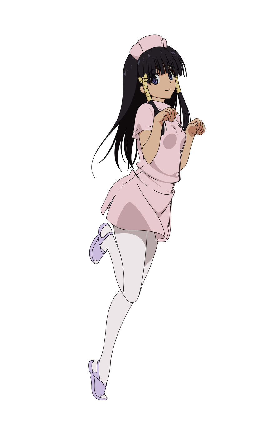 1girl highres murasame_oshizu nurse solo thighhighs to_love-ru to_love_ru transparent_png vector_trace