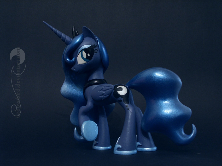 equine female feral friendship_is_magic groovebird hair horn horse mammal my_little_pony pony princess_luna_(mlp) solo unicorn winged_unicorn wings