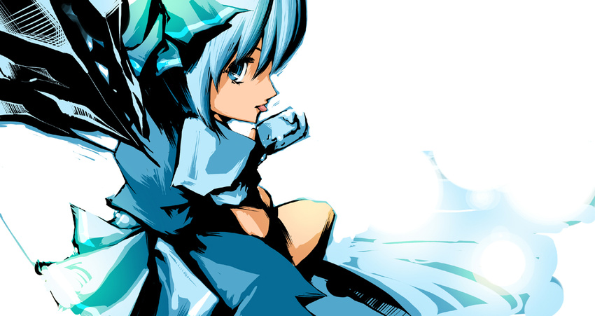 blue_eyes blue_hair cirno dain food popsicle solo touhou wings