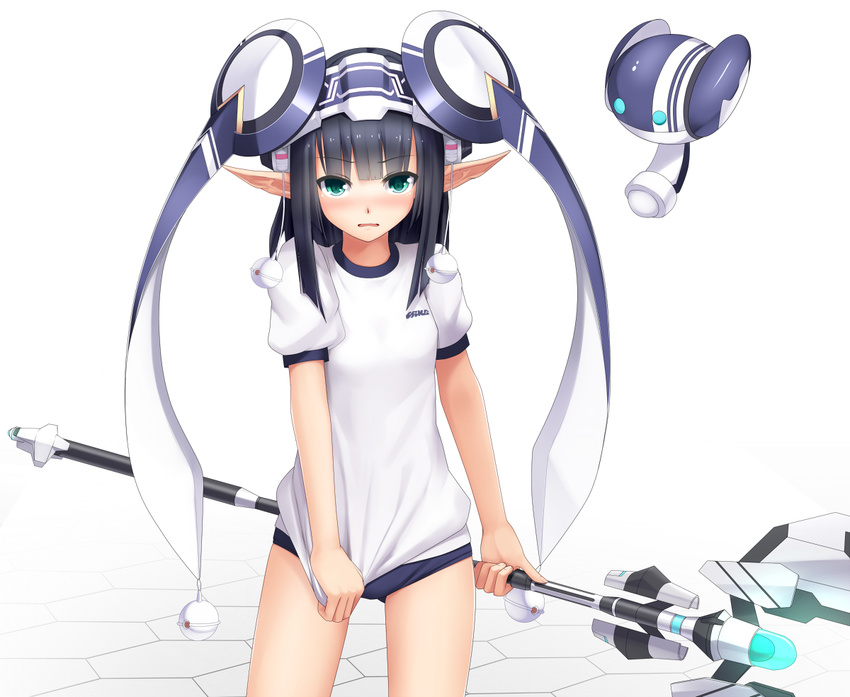 bloomers eto fonewearl gym_uniform phantasy_star phantasy_star_online staff weapon wiola_magica