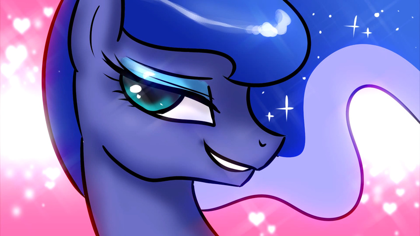 bedroom_eyes blue_eyes blue_hair equine female friendship_is_magic hair horn horse john_joseco long_hair looking_at_viewer mammal my_little_pony pony princess_luna_(mlp) seductive smile solo winged_unicorn wings