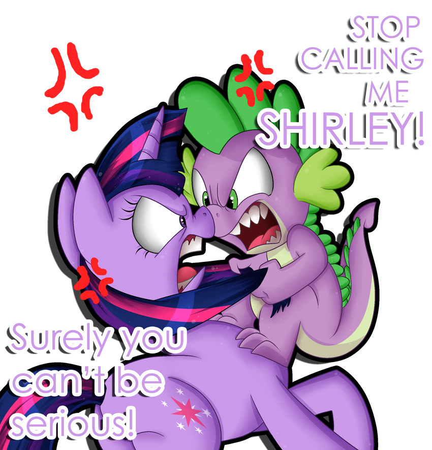 alpha_channel angry arguing argument cutie_mark dialog dragon duo english_text equine eye_contact female feral friendship_is_magic hair horn horse joey-darkmeat male mammal multi-colored_hair my_little_pony plain_background pony purple_eyes purple_hair sharp_teeth spike_(mlp) sprinklespegasister teeth text transparent_background twilight_sparkle_(mlp) unicorn