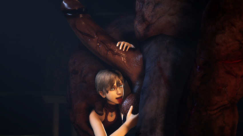 anthro ball_fondling ball_licking balls big_penis crossover erection female huge_penis human human_on_anthro interspecies left_4_dead_(series) licking looking_at_viewer lordaardvark male mammal monster nude open_mouth oral oral_sex penis penis_hug rebecca_chambers resident_evil sex size_difference smile straight tank_(left_4_dead) tongue tongue_out valve vein veiny_penis video_games