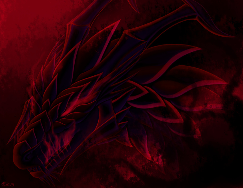 abstract_background dragon feral glowing glowing_eyes ratte red_eyes solo tokoyami