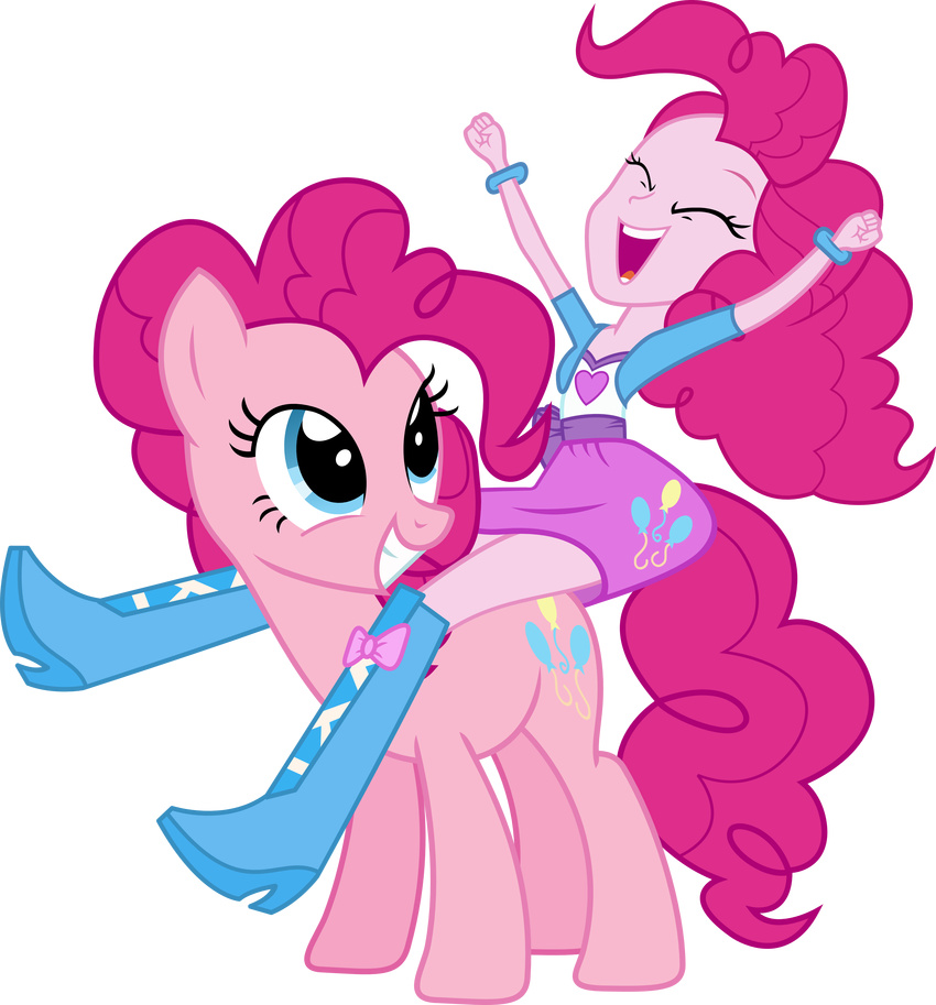 absurd_res alpha_channel cutie_mark dual_persona equestria_girls equine female feral friendship_is_magic group hair hampshireukbrony hi_res horse mammal my_little_pony pegasus pink_hair pinkie_pie_(eg) pinkie_pie_(mlp) pony smile square_crossover vector-brony wings