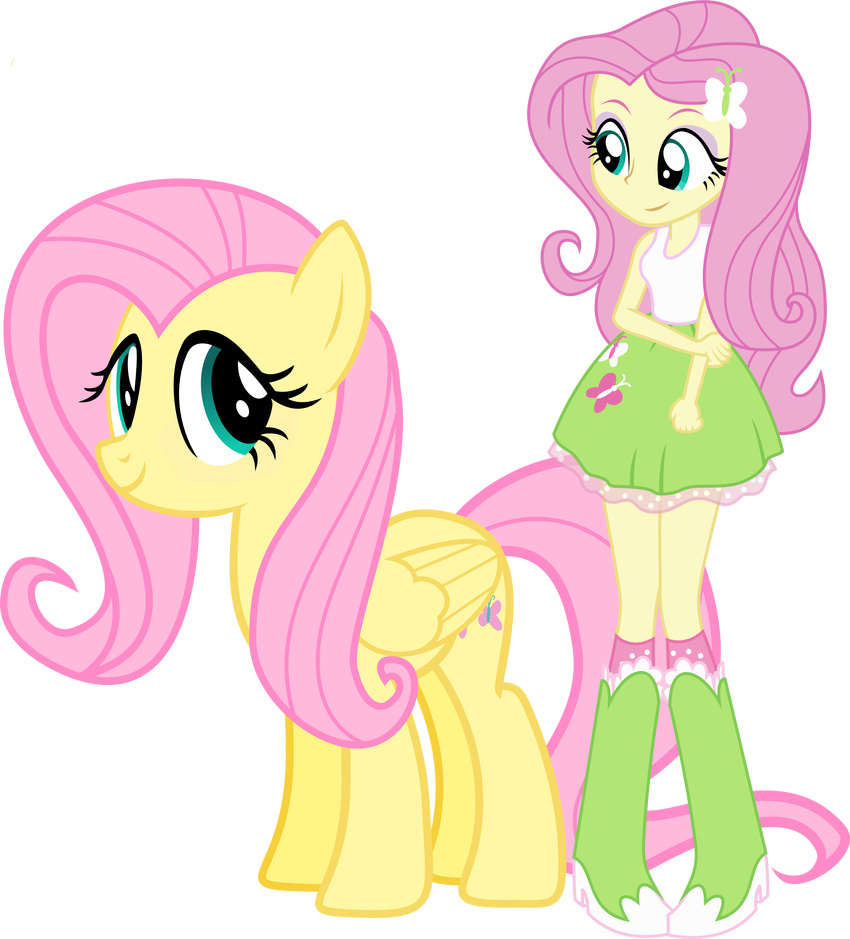 absurd_res alpha_channel cutie_mark equestria_girls equine female feral fluttershy_(eg) fluttershy_(mlp) friendship_is_magic group hair hampshireukbrony hi_res horse mammal my_little_pony pegasus pony square_crossover vector-brony wings
