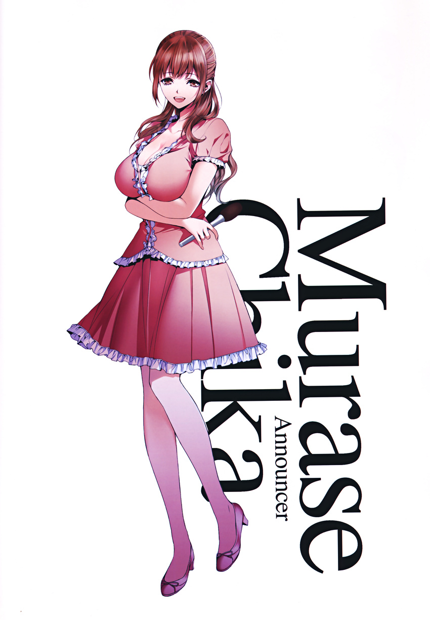 breast_hold cleavage dress kiyohara_hiro murase_chika nippon_ichi_software tokushu_houdoubu