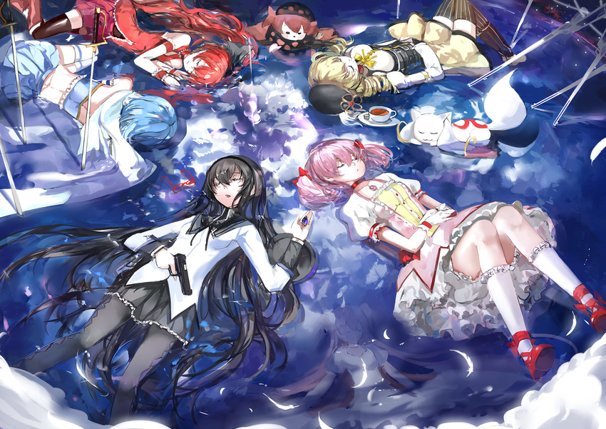 akemi_homura kaname_madoka kyuubee mahou_shoujo_madoka_magica miki_sayaka saberiii sakura_kyouko tomoe_mami