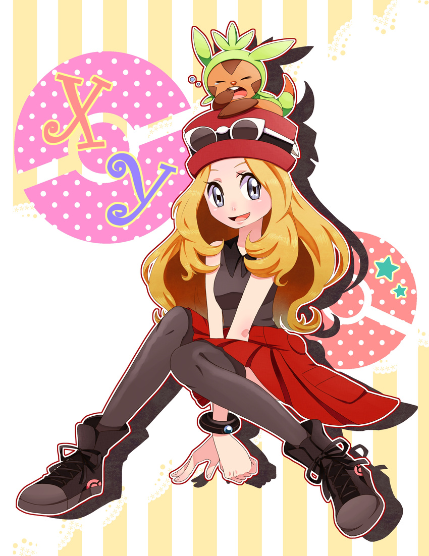 chespin harimaron pokemon pokemon_xy thighhighs yupiteru