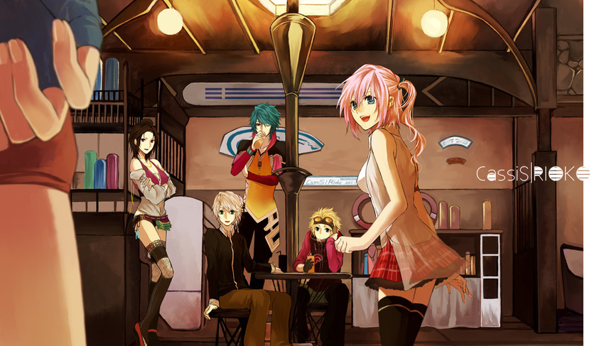 final_fantasy final_fantasy_xiii hope_estheim lebreau maqui rioko serah_farron yuj