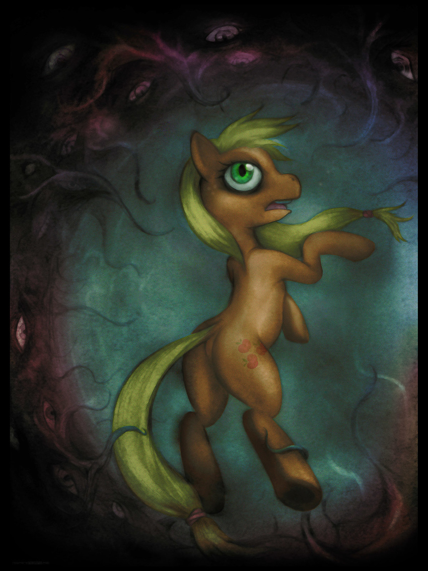 blonde_hair creepy darkdoomer darkness dream equine female feral friendship_is_magic fur green_eyes grimdark hair horror horse invalid_tag mammal monster my_little_pony nightmare orange_fur pony solo tentacles