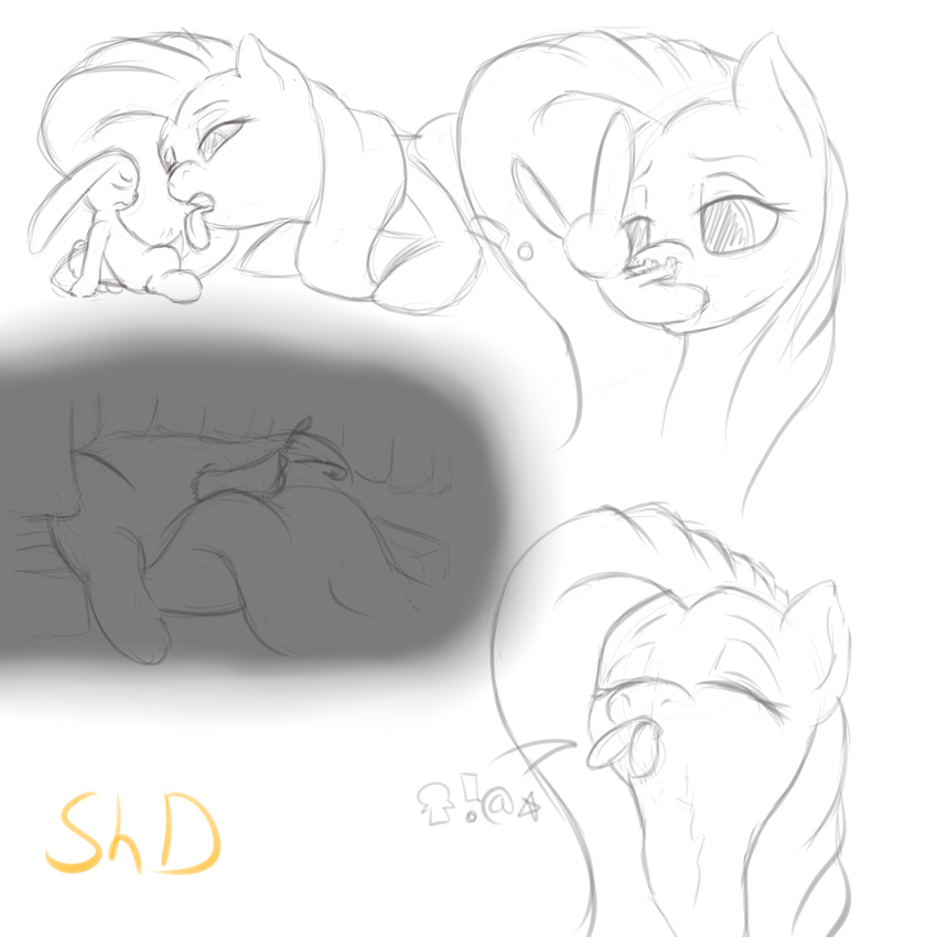 2013 absurd_res angel_(mlp) duo equine eyes_closed female feral fluttershy_(mlp) friendship_is_magic hair half-closed_eyes hi_res horse lagomorph long_hair male mammal my_little_pony oral oral_sex penis pony rabbit sex shadow shdingo signature straight tongue vorarephilia vore