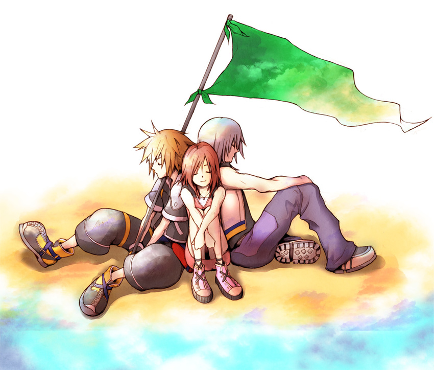 ban_(90x90) flag kairi kingdom_hearts riku sleeping sora_(kingdom_hearts)