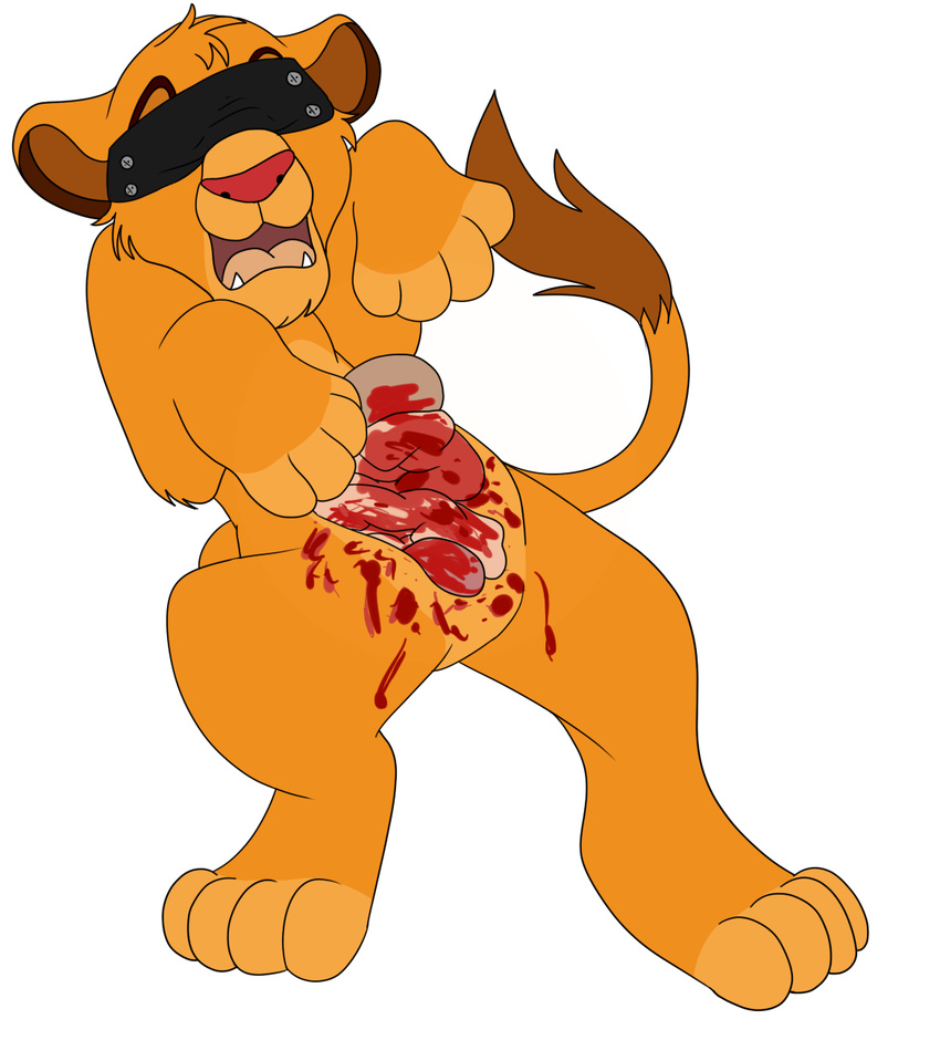 cub death demonio disney feline gore grotesque guts lion mammal organs simba the_lion_king young