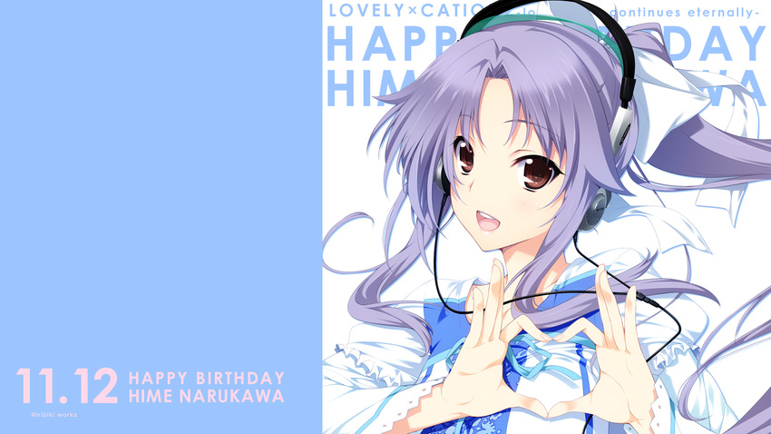 akatsuki-works headphones hibiki_works iizuki_tasuku lovely_x_cation_2 narukawa_hime wallpaper