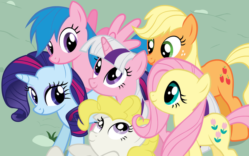 blonde_hair blue_hair cutie_mark doctor-g equine female feral firefly_(mlp) friendship_is_magic fur group hair horn horse mammal my_little_pony orange_fur pegasus pink_fur pony posey_(mlp) smile sparkler_(mlp) surprise_(mlp) twilight_(mlp) two_tone_hair unicorn white_fur wings yellow_fur