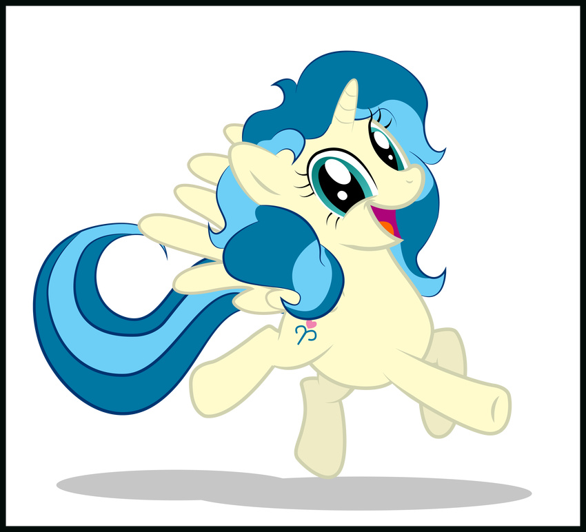 alpha_channel blue_eyes blue_hair bounce cutie_mark equine female feral friendship_is_magic hair happy hi_res horn horse mammal mirry92 my_little_pony original_character plain_background pony running smile solo sona tina_fountain_heart tongue transparent_background vector winged_unicorn wings