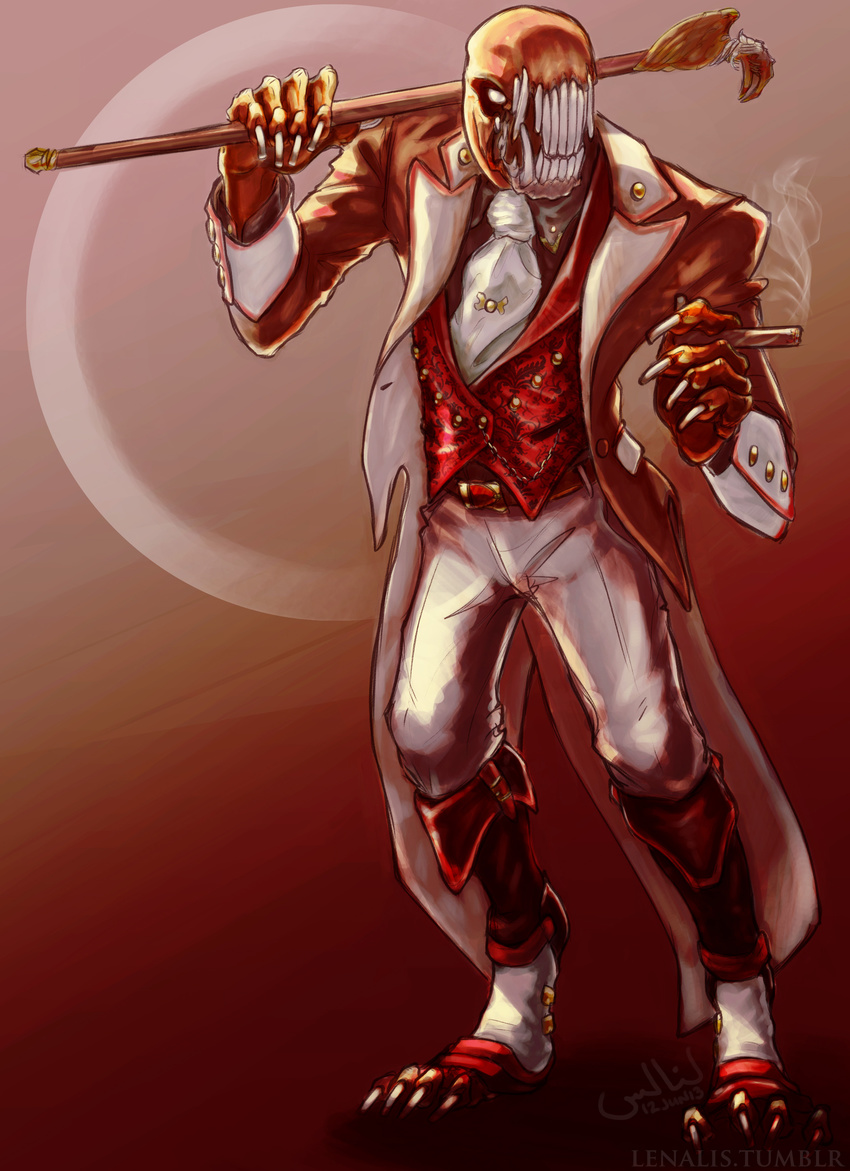 brown_skin cane cigar dedan digitigrade lenalis male monster off(game) suit white_eyes