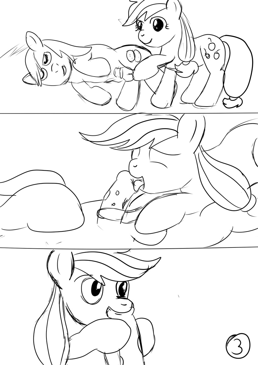 applebuck_(comics) applejack_(mlp) big_macintosh_(mlp) brother comic cutie_mark english_text equine fellatio female friendship_is_magic horse incest jbond male mammal monochrome my_little_pony oral oral_sex plain_background pony sex sibling sister sketch straight text white_background