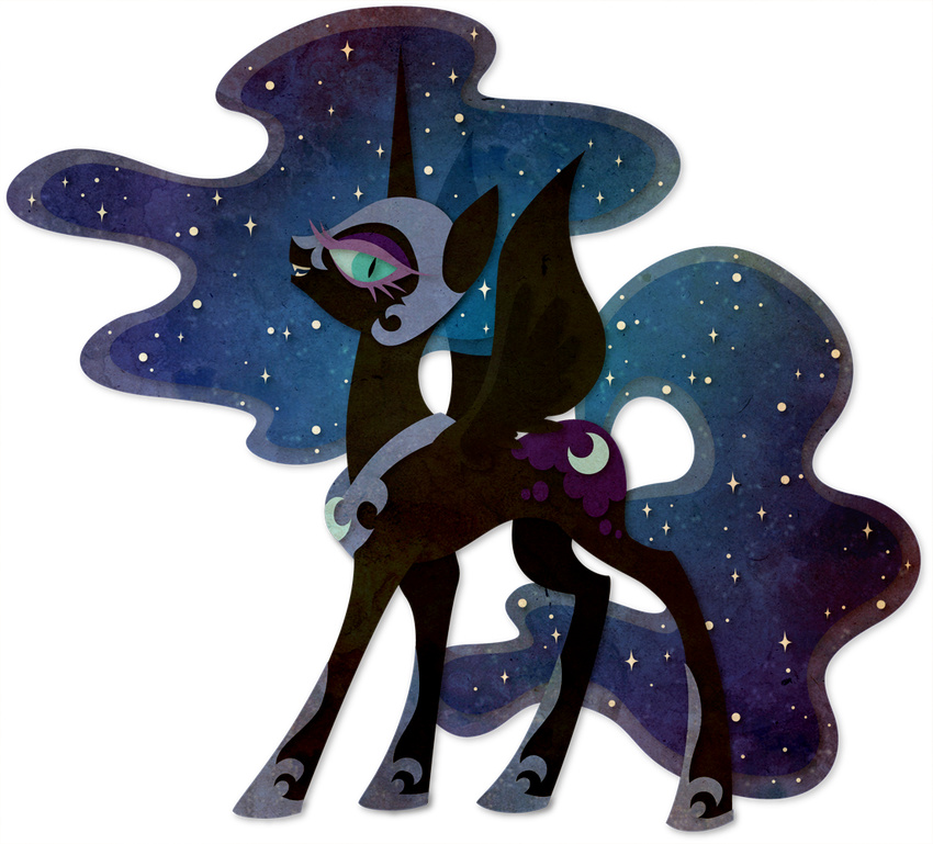 alpha_channel armor blue_eyes cat_eyes cutie_mark equine eyeshadow female feral friendship_is_magic helmet horn horse looking_at_viewer makeup mammal my_little_pony nightmare_moon_(mlp) plain_background pony sleepwalks slit_pupils sparkles standing translucent_hair transparent_background transparent_hair winged_unicorn wings