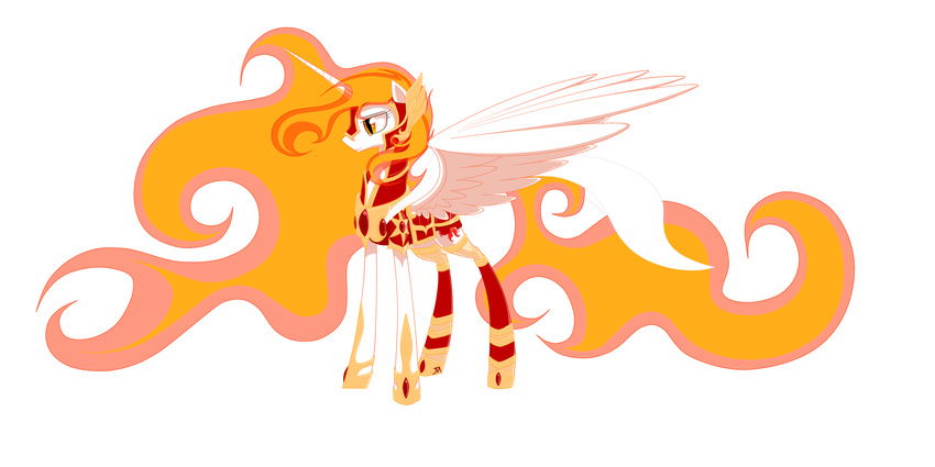 armor boots cape cutie_mark equine female feral flaming_hair friendship_is_magic fur hair horn horse long_hair mammal my_little_pony plain_background pony pose princess_celestia_(mlp) red_eyes slit_pupils smile solo thefabulousfanboy transparent_background white_fur winged_unicorn wings