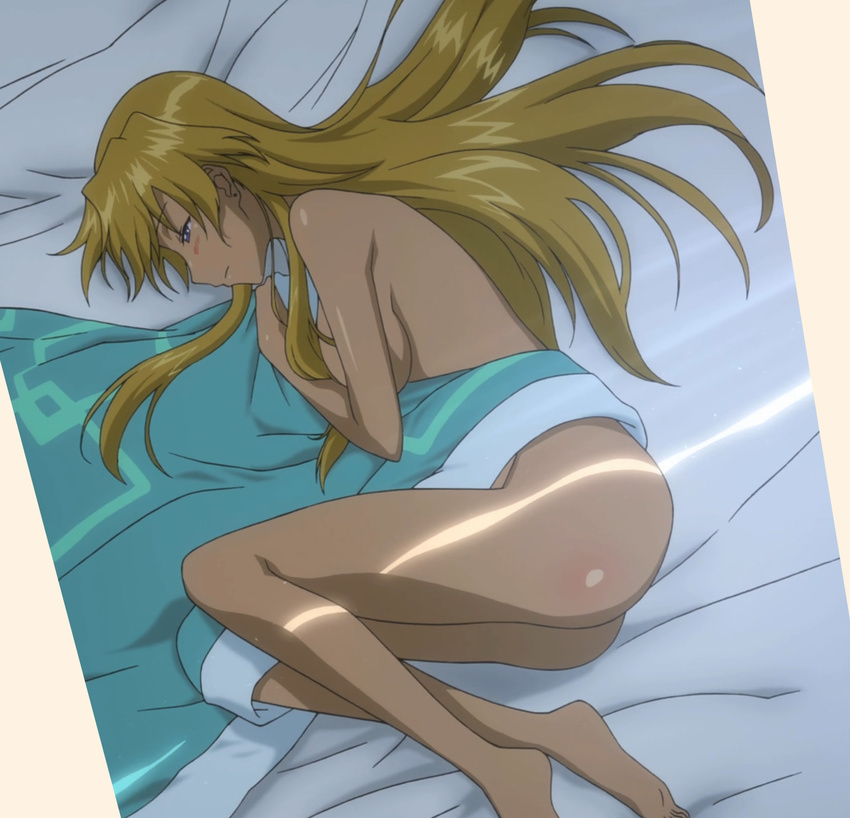 barefoot blonde_hair blue_eyes breasts campione! erica_blandelli feet long_hair nude screencap