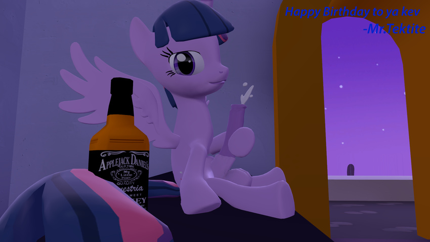 alcohol balls beverage cgi cum cumshot dickgirl english_text equine eye_contact female feral friendship_is_magic fur hair herm horn horse intersex looking_at_viewer mammal masturbation mr.tektite my_little_pony orgasm penis pony purple_eyes purple_fur purple_hair sfm solo source_filmmaker stars text twilight_sparkle_(mlp) two_tone_hair winged_unicorn wings