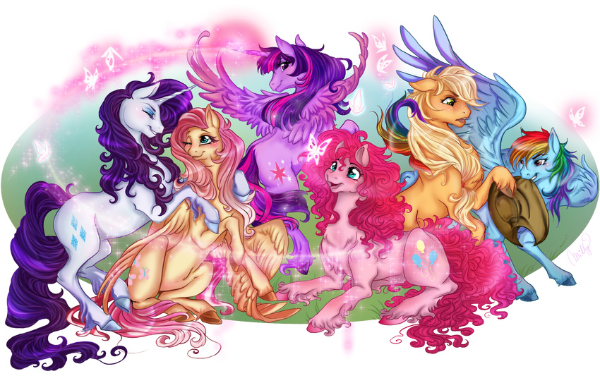2013 alpha_channel applejack_(mlp) arthropod blonde_hair blue_eyes butterfly cigarscigarettes cowboy_hat cutie_mark equine eyeshadow female fluttershy_(mlp) freckles friendship_is_magic glowing green_eyes group hair hat horn horse hug insect magic makeup multi-colored_hair my_little_pony pegasus pink_hair pinkie_pie_(mlp) plain_background pony purple_eyes purple_hair rainbow_dash_(mlp) rainbow_hair rarity_(mlp) sparkles transparent_background twilight_sparkle_(mlp) unicorn winged_unicorn wings