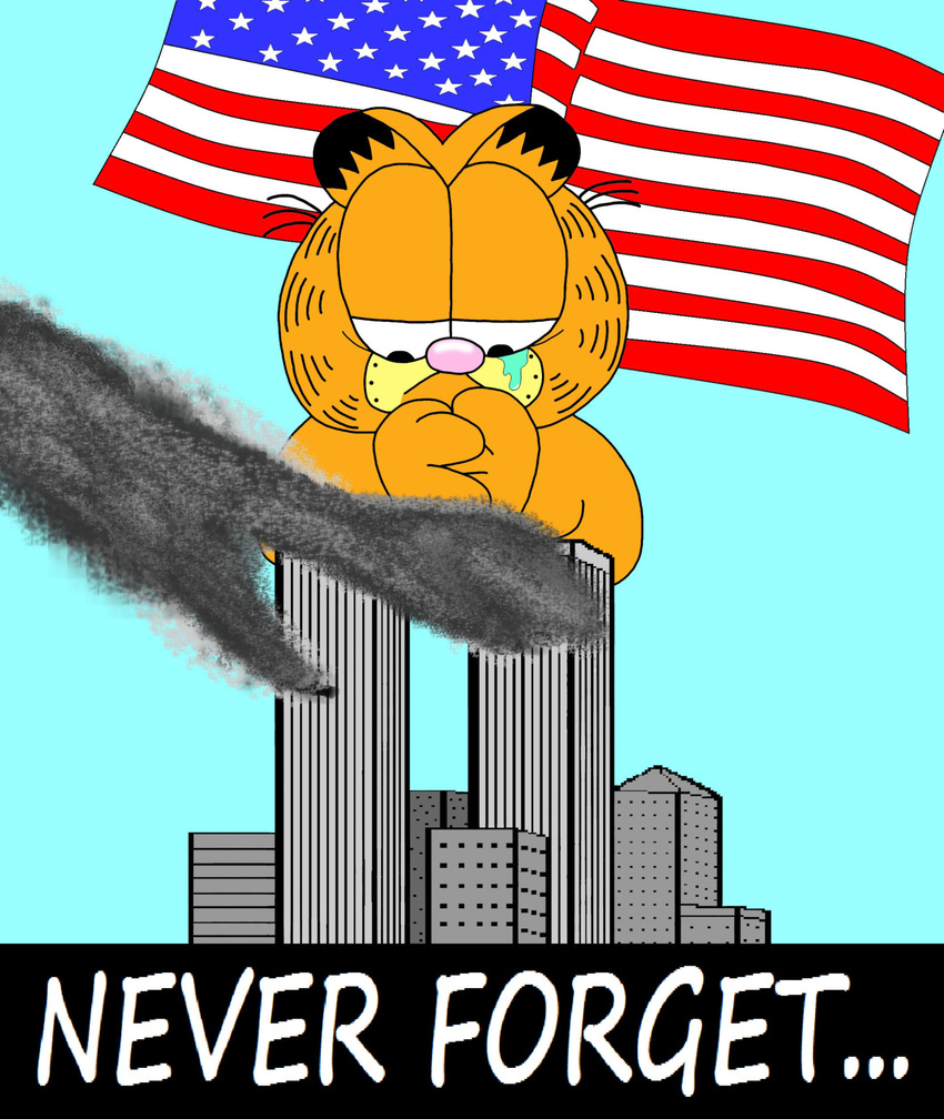 9/11 america crying garfield never_forget smoke