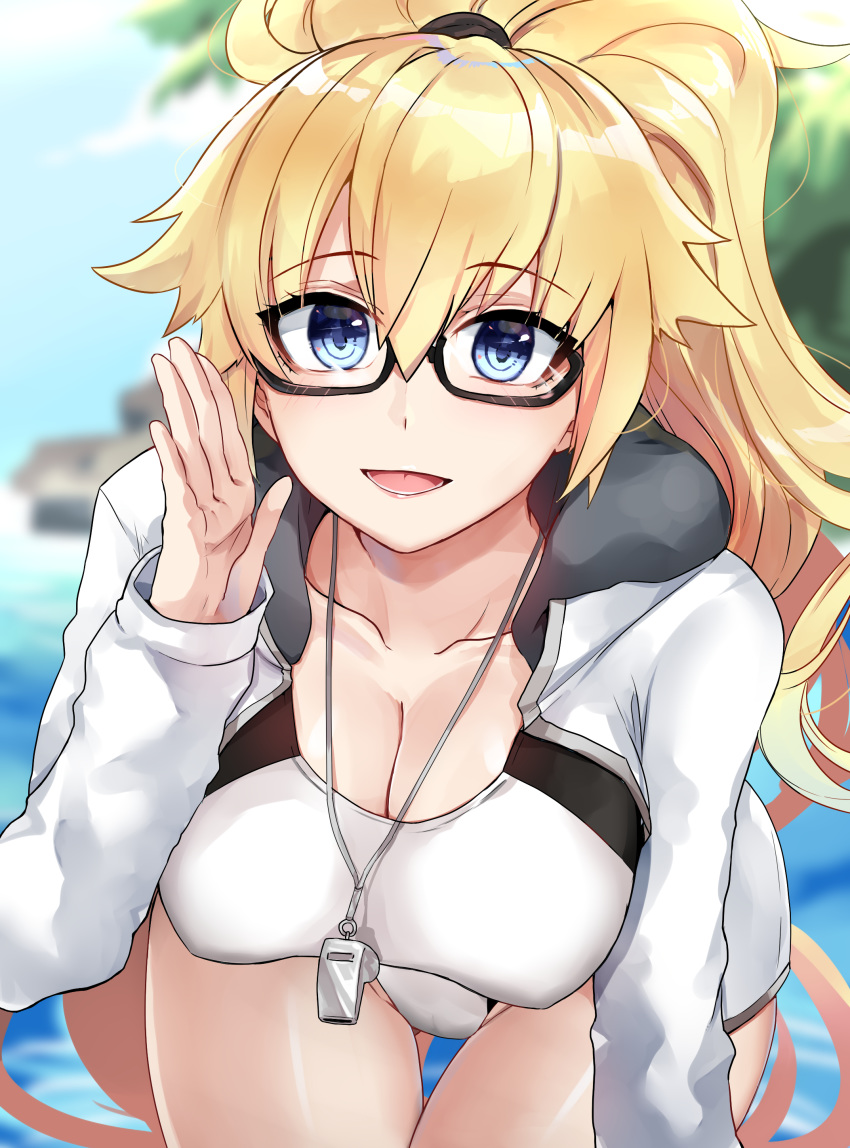 cleavage fate/grand_order jeanne_d'arc jeanne_d'arc_(fate) megane swimsuits tagme