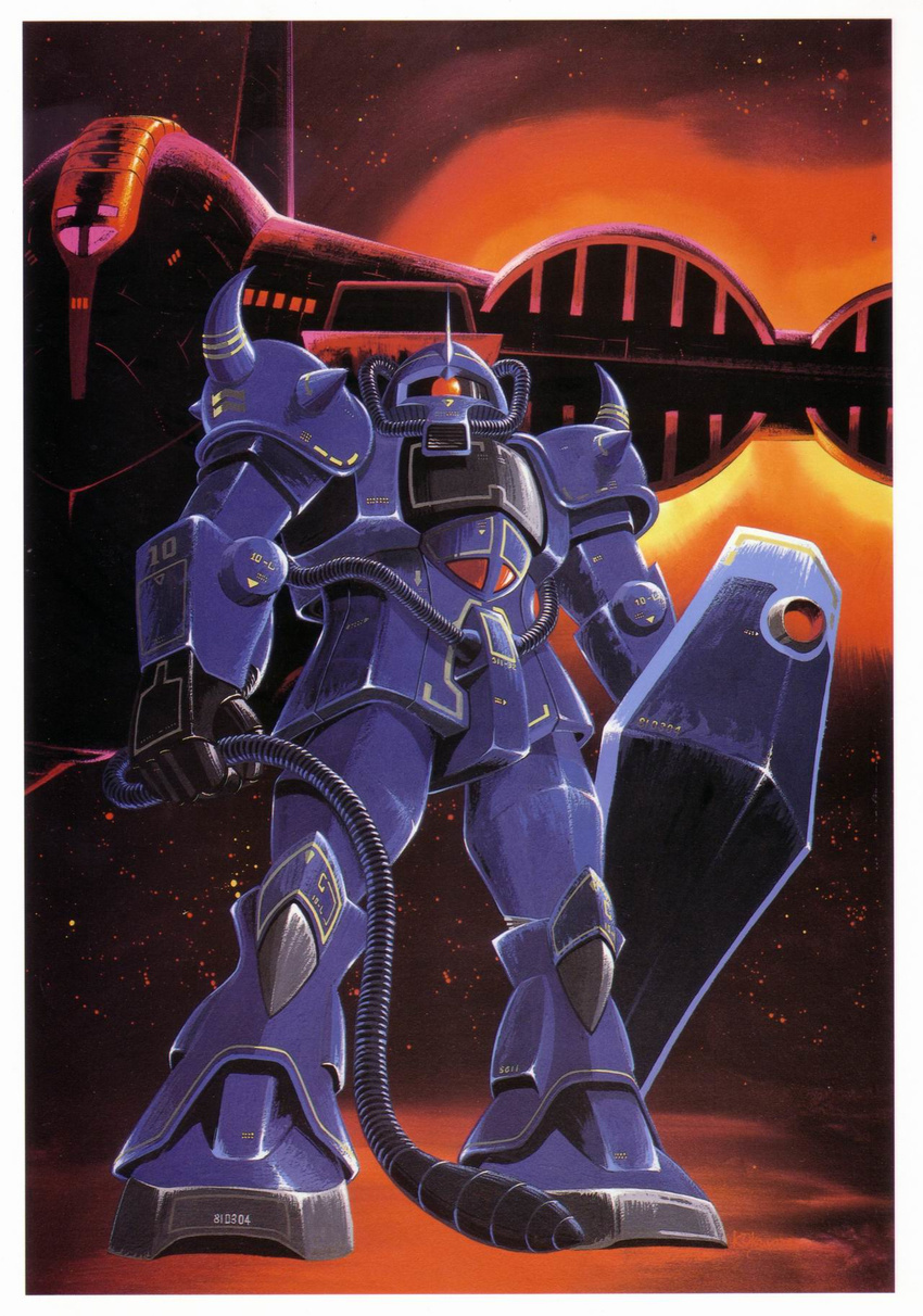 aircraft gaw_(gundam) gouf gundam mecha mobile_suit_gundam official_art ookawara_kunio