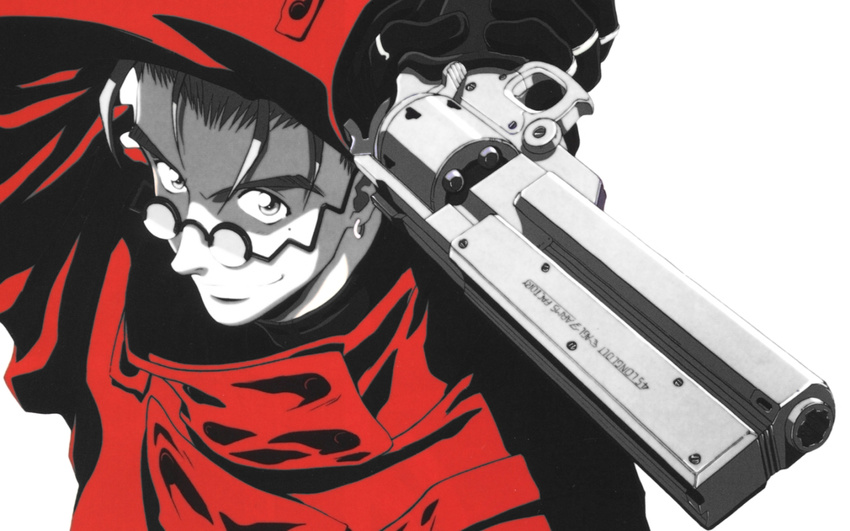 glasses gun trigun vash_the_stampede weapon white