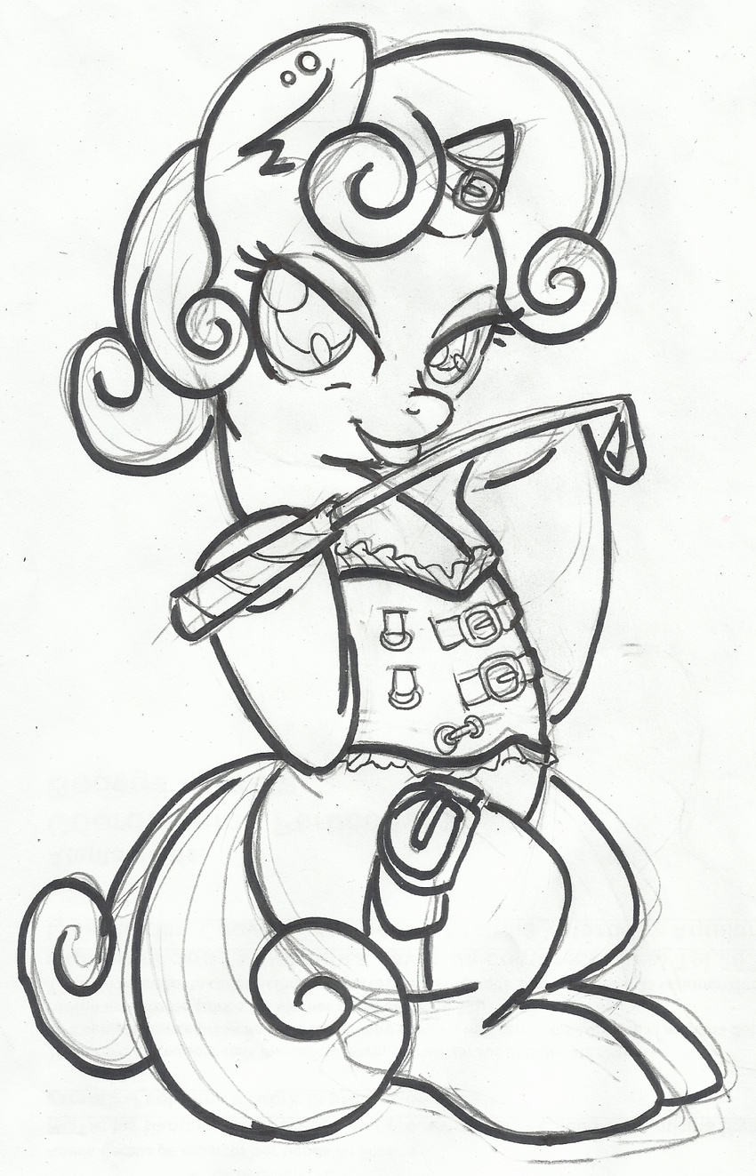 anibaruthecat bdsm bondage bound cub cutie_mark dress equine female feral friendship_is_magic fur hair horn horse mammal my_little_pony pony s&amp;m sketch solo sweetie_belle_(mlp) unicorn whip young