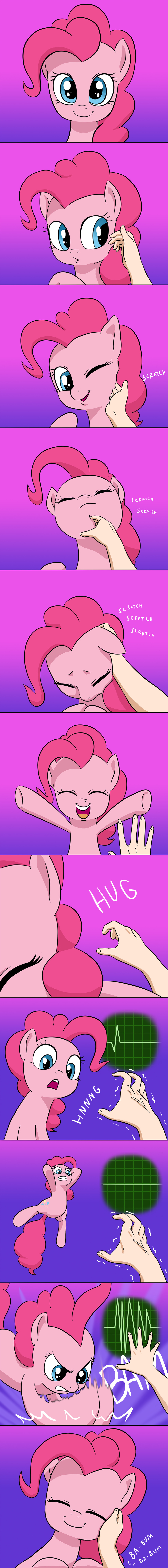 blue_eyes comic cpr doublewbrothers equine female first_person_view friendship_is_magic hair hand heart_attack horse hug human mammal my_little_pony pink_hair pinkie_pie_(mlp) pony scratch scratches