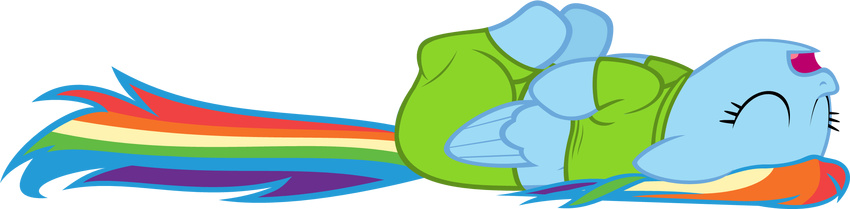 blue_fur clothing equine eyes_closed female feral friendship_is_magic frown fur hair horse long_hair lying mammal multi-colored_hair my_little_pony on_back open_mouth pants pegasus plain_background pony rainbow_dash_(mlp) rainbow_hair solo transparent_background wings zacatron94