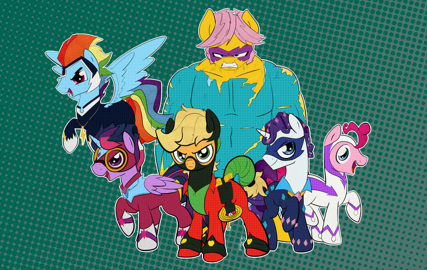 applejack_(mlp) blonde_hair blue_eyes chicasonic clothing costume crossgender equine eyewear fili-second_(mlp) fluttershy_(mlp) friendship_is_magic goggles green_eyes hair horn horse male mammal mask masked_matter-horn_(mlp) mistress_mare-velous_(mlp) multi-colored_hair muscles my_little_pony pegasus pink_hair pinkie_pie_(mlp) pony power_ponies_(mlp) purple_eyes purple_hair radiance_(mlp) rainbow_dash_(mlp) rainbow_hair rarity_(mlp) saddle_rager_(mlp) skinsuit twilight_sparkle_(mlp) unicorn winged_unicorn wings zap_(mlp)