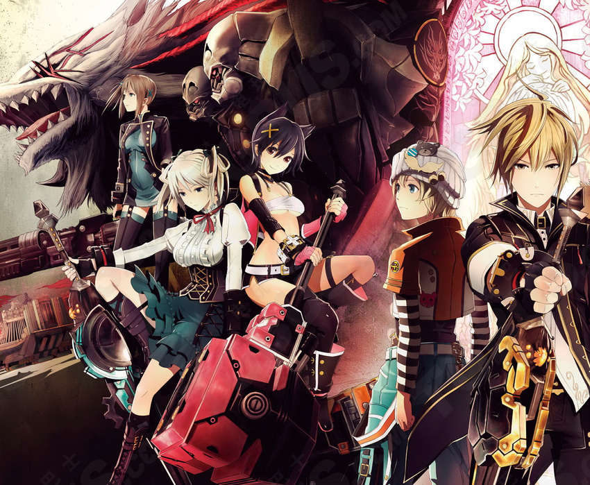 3girls ciel_alencon god_eater god_eater_2 god_eater_2:_rage_burst katsuki_nana kouzuki_nana multiple_girls