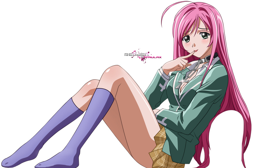 akashiya_moka green_eyes rosario+vampire tagme transparent