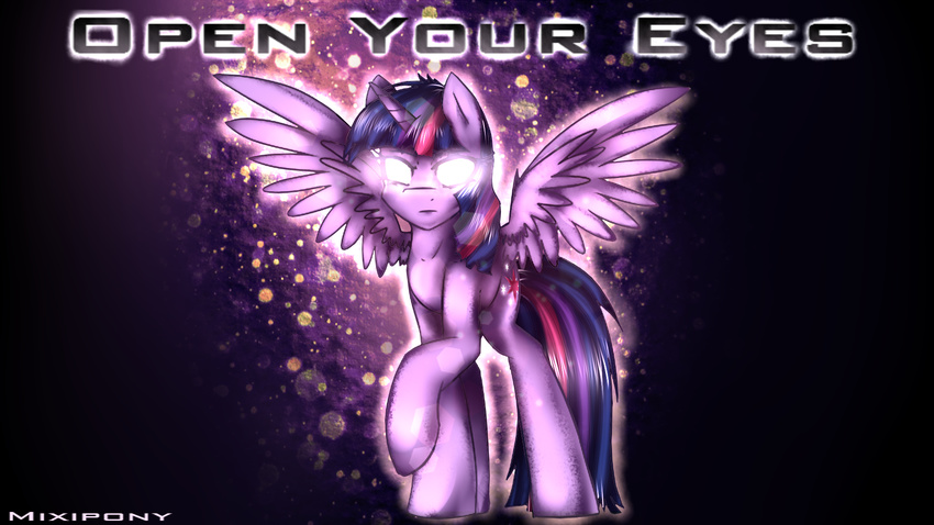 cutie_mark equine female friendship_is_magic horn horse mammal miss-mixi my_little_pony pony smile solo twilight_sparkle_(mlp) widescreen winged_unicorn wings