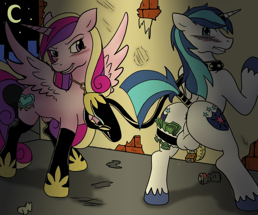 balls butt domination equine female female_domination friendship_is_magic horn horse male mammal muh-arts my_little_pony pony poprocks princess_cadance_(mlp) prostitute shining_armor_(mlp) unicorn winged_unicorn wings